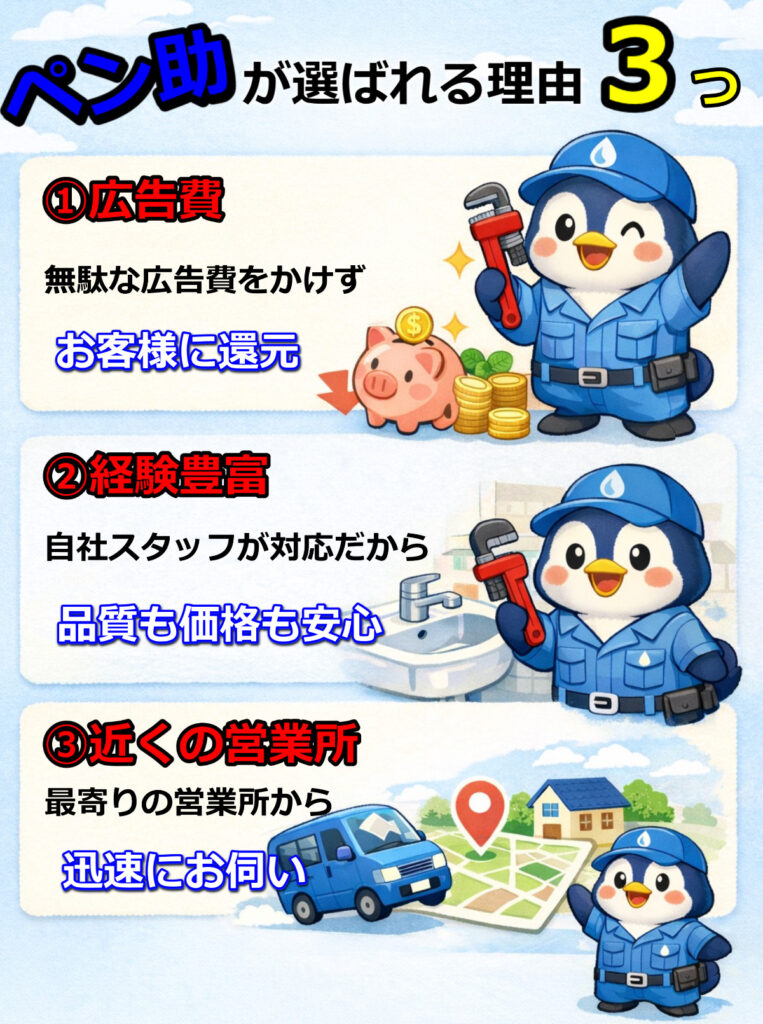 羽曳野市で水道修理業者の中で選ばれる理由です
